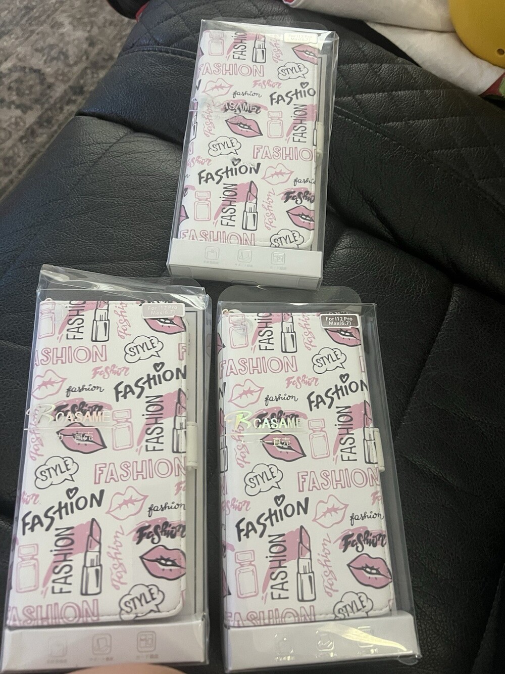 3 NEW IPhone 12 Max Pro Phone Case Girl Pink Fashion Style Makeup